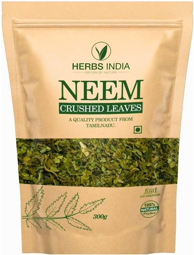 Neem blade Knust (Ikke pulver), Godt at gøre Fresh Neem Leaf Tea 300 Bedste (10.6 Oz), Urtetilskud - HerbsIndia
