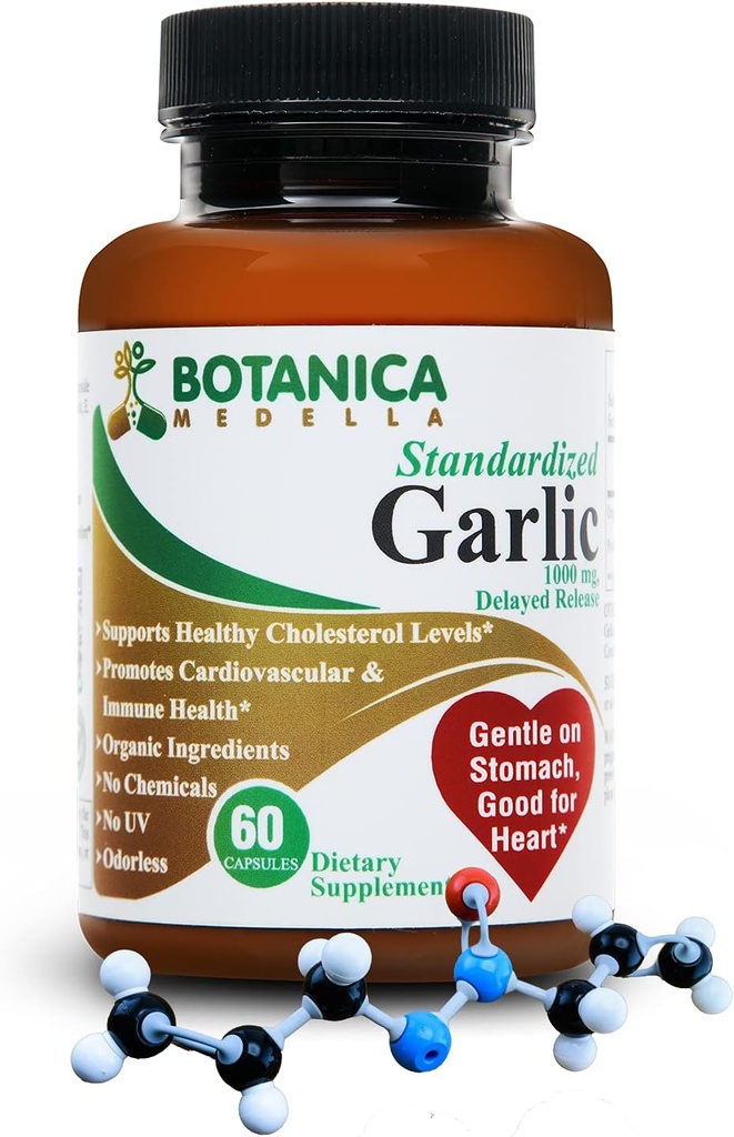 12400 mcg Allicin - TESTED af 3. part - Odorless - Økologiske ingredienser - Forsinket udgivelse - 30 til 60 dages levering