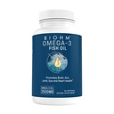 BIOHM Omega-3 Fish Oil 2500mg, 60 Softgels, High Potency 860mg EPA & 630mg DHA, Omega 3 Fatty Acid Supplements to Support Brain, Joint, Eye, Liver & Gut Health, Sustainably Sourced