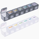 VICASKY 7 Dag 3 gange en dag pille Organizer: 7 komiteer, Portable, Reminder, Personal Pill Dispenser