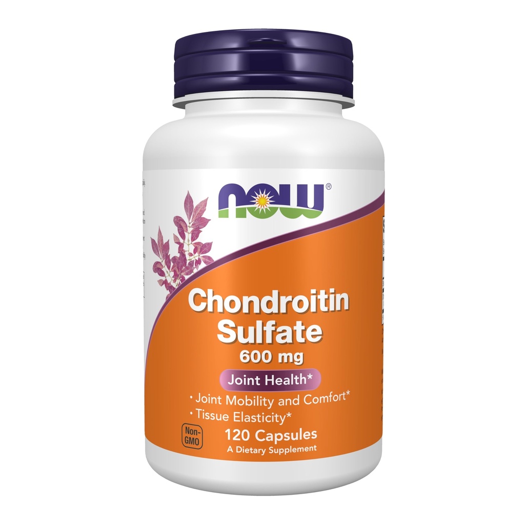 Now Foods Supplements, Chondroitin Sulfate 600 mg (a Glycosaminoglycan), Joint Health *, 120 Kapsler