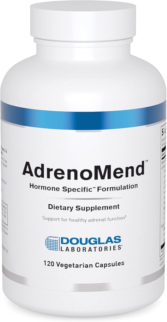 Douglas Laboratories AdrenoMend - Rhodiola Herbal Supplement - Adrenal Support - Med Ashwagandha, Bacopa Monnieri, & andre adaptogener - Non-GMO - 120 Vegetariske kapsler