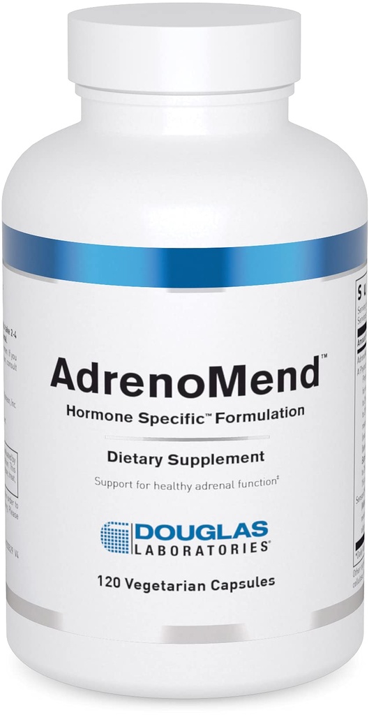 Douglas Laboratories AdrenoMend - Rhodiola Herbal Supplement - Adrenal Support - Med Ashwagandha, Bacopa Monnieri, & andre adaptogener - Non-GMO - 120 Vegetariske kapsler