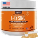 iHeartCats L- Lysin til katte - immun- og luftvejstilskud til katte - Kat nysen & Runny Næse Relief - L- Lysin Pulver med kat Nip - Kylling & Salmon Flavor