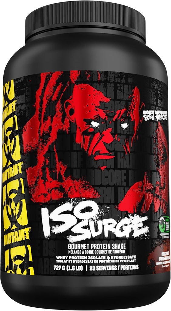Mutant ISO Surge Whey Protein Powder Acts Hurtig til at hjælpe med at inddrive, Build Muscle, Bulk og Styrke, 1.6 LB - Chokolade Fudge Brownie