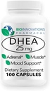 Mikroniseret for Superior Absorption DHEA 25mg afledt af Wild Yam Support Immunforsvar, hjerne, knogler, muskler - 100 kapsler
