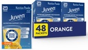 Juven Therapeutic Nutrition Drink Powder inkl. Collagen Peptider, Aminosyrer, og HMB for Sår Healing Support, Orange, 48 Pakker