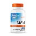 Doctor 's Best MSM, Understøtter hår, hud, negle, & Joints, Non- GMO, Gluten Free, 3000 mg Per Serving, 360 kapsler