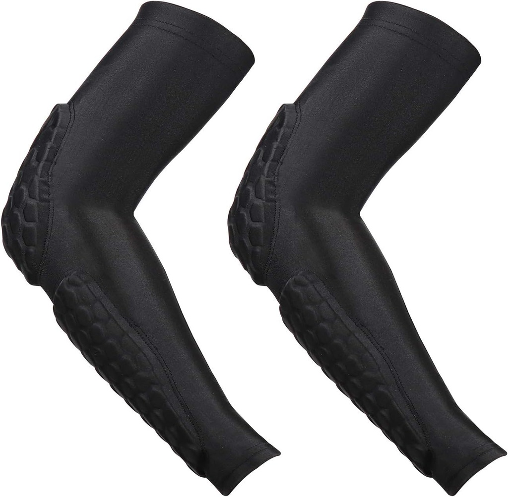 GUOZI Arm Elbow Sleeves, [2 Pack] Honeycomb Crashproof Arm Elbow Pads for unge voksne sport fodbold basketball Volleyball