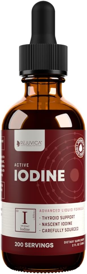 Aktiv jod - Nascent jod dråber - Flydende levering til bedre absorption - understøtter sund energi, Vitality, & Jod niveauer