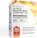 Youngevity On- The- Go Sund Body Start Pak 2.0 - Inkluderer Multi- Vitamin, Mineraler, EFA 'er, & Aminosyre; 124; 90 Essential Nutrients