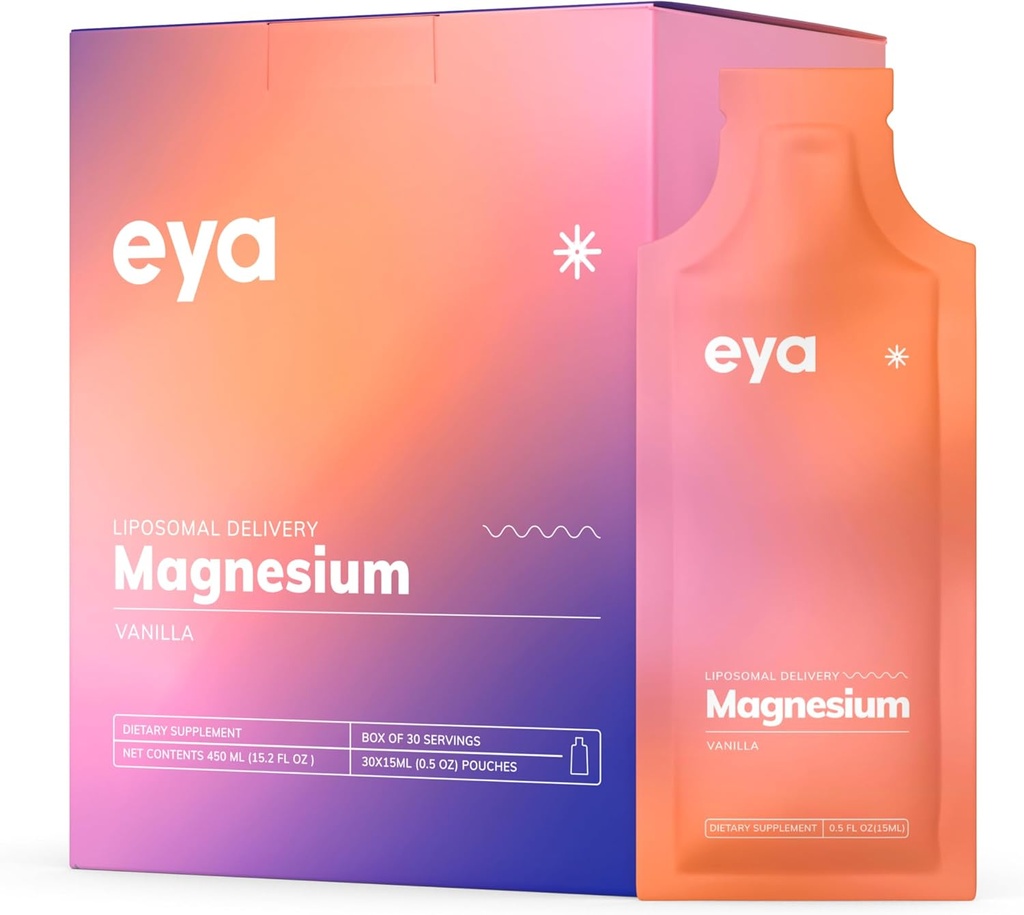 Premium Liposomal Magnesium supplement, understøtter Bone Sundhed, Muskelfunktion, Forbedrer fokus & Samlet velvære for mænd og kvinder, Vegan (Vanilla Flavour - Box med 30 Sachets x 15ml)