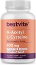 N- Acetyl L- Cysteine (NAC) 600 mg Per kapsel (120 Vegetariske kapsler) - Ingen stearater - Vegan - Ingen Fillers - Ingen Silica - Ingen Gelatine - Gluten Free - Ikke GMO