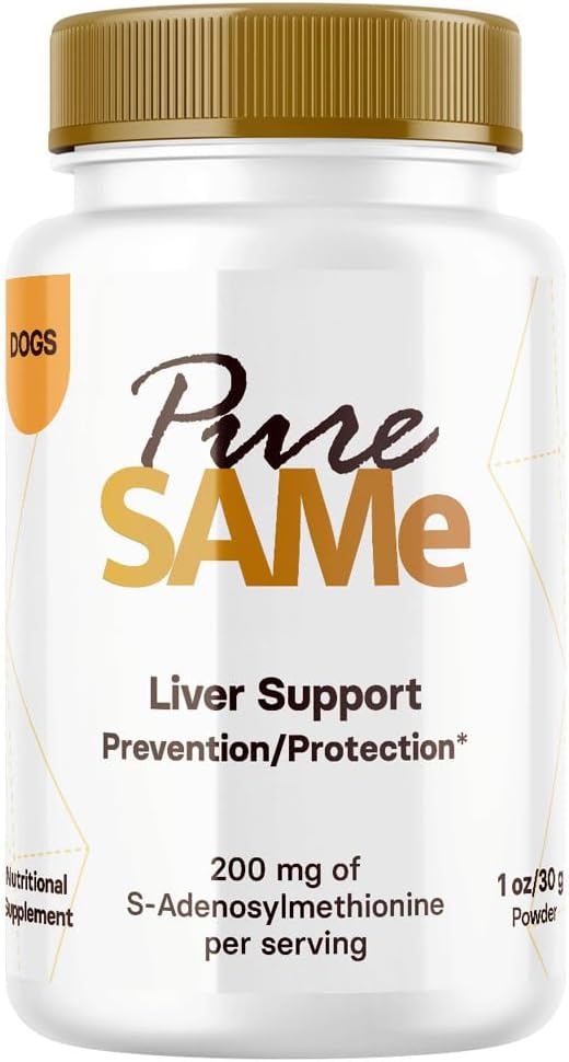 Ren Samp- e 200 mg leverstøtte til hunde - kylling tilsat Premium levertilskud - S- Adenosylmethionin til hunde til støtte sund leverfunktion - Scoop inkluderet 30g (1oz)
