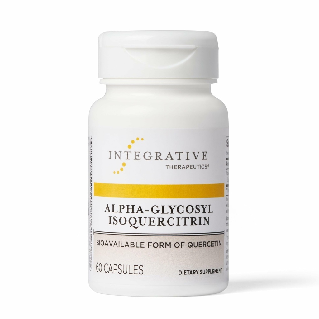Integrativ terapi Alpha- Glycosyl Isoquercitrin - Quercetin Supplement for Cell Health & Antioxidant Pathway Support * - Understøtter Cell Integrity * - Vegan & Dairy- Free - 60 Greve (60 Servere)
