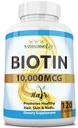 Biotin 10.000 mikrogram høj potens - naturlige hår, hud, negle & Metabolisme 120 kapsler