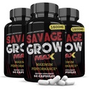 Justified Laboratories (3 Pack Savage Grow Max 1600MG Advanced Men 's Heath Formula180 Kapsler