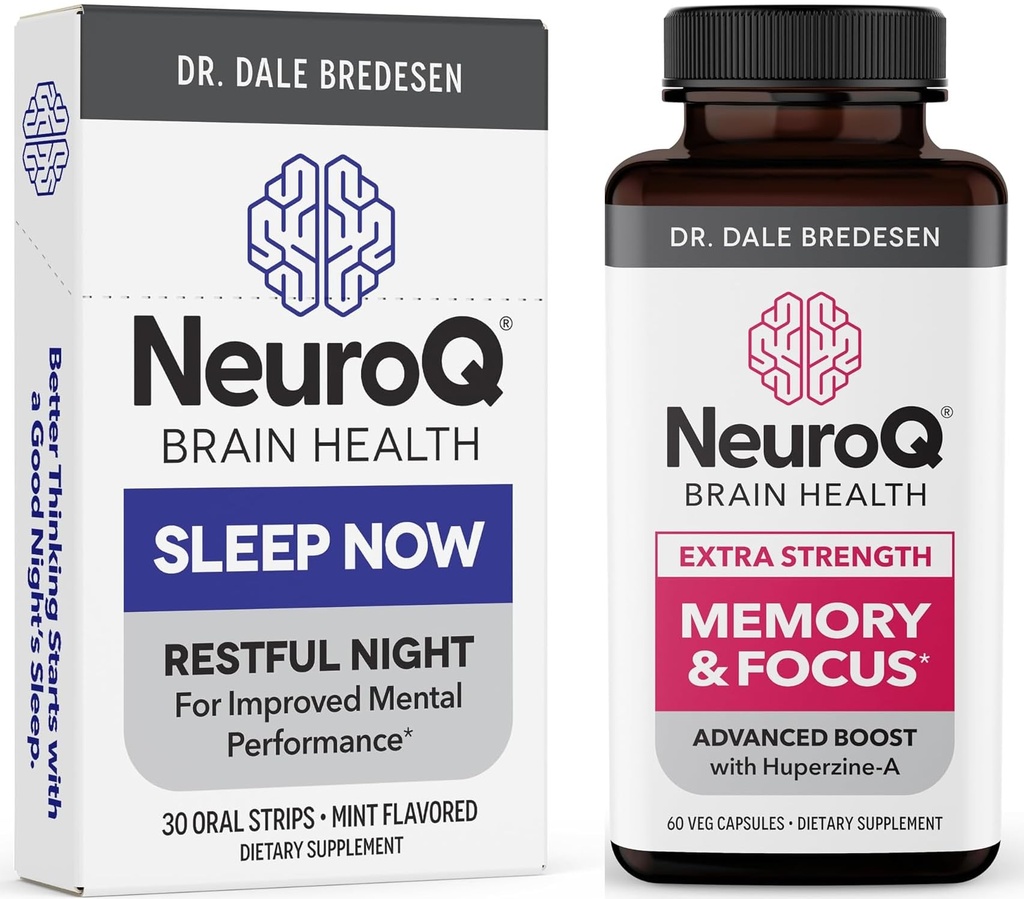 LifeSeasons NeuroQ hukommelse og fokus med søvn nu Strips - 24 / 7 Brain Health Support - øger kognitiv ydeevne og sund hjerne funktion - Neurobeskyttende formel