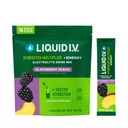 Liquid I.V.® Hydration Multiplier +Energy - BlackBerry - Peach | Electrolyte Powder Drink | 1 Pack (14 Servings)