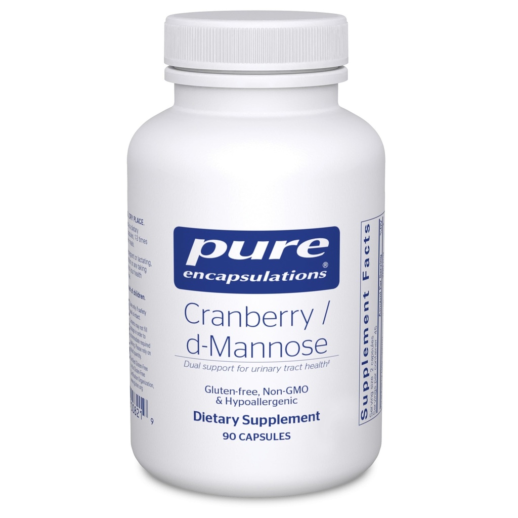 Ren indkapsling Cranberry D- Mannose - Understøtter urinveje Tract sundhed * - med Cranberry Fruit Solids - Vegan & Non- GMO kosttilskud - 90 kapsler