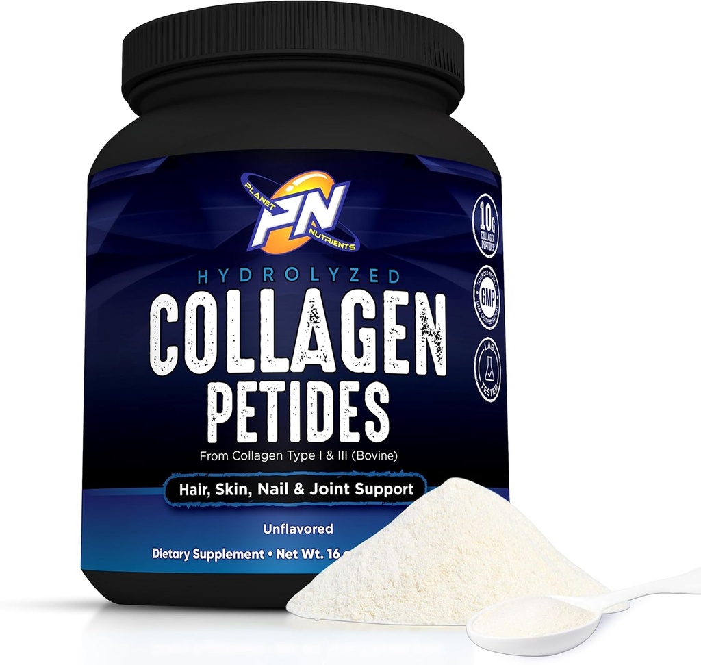 Hydrolyseret collagen peptider - Collagen type I & III Vitaminer til hår, hud, negle og fælles støtte