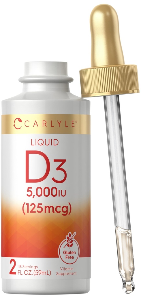 Carlyle Liquid Vitamin D3- 124; 5000 IE (125 mcg)