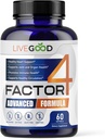 LIVEGOOD ™ Factor 4, Omega 3 Fish Oil med EPA & DHA, CoQ10, og gurkemeje, Avanceret Q10 Coenzym & CoQ10 Kosttilskud, DHA Kosttilskud til hjerte, fælles & immunforsvar, Lavet i USA, 60 Greve,