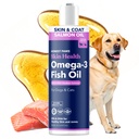 Ærlige Paws Wild Alaska Salmon Oil for Dogs & Cats - Omega 3 Fish Oil supplement til hud, Coat, Joint & Heart Health - Natural, bæredygtigt sourced, 16 oz