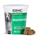 GNC Kæledyr Essentials Hund Multivitamin Soft Chews, Salmon Oil Dog supplement i Bacon Flavor, immunbooster og hud og Coat Support Chewable med vitaminer og mineraler, 60 Greve