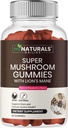 MINATURALS Super champignon gummies for voksne, 10X champignon supplement w / Lions Mane, understøtter hjerne og immunsystem sundhed, ingen flere piller & kapsler