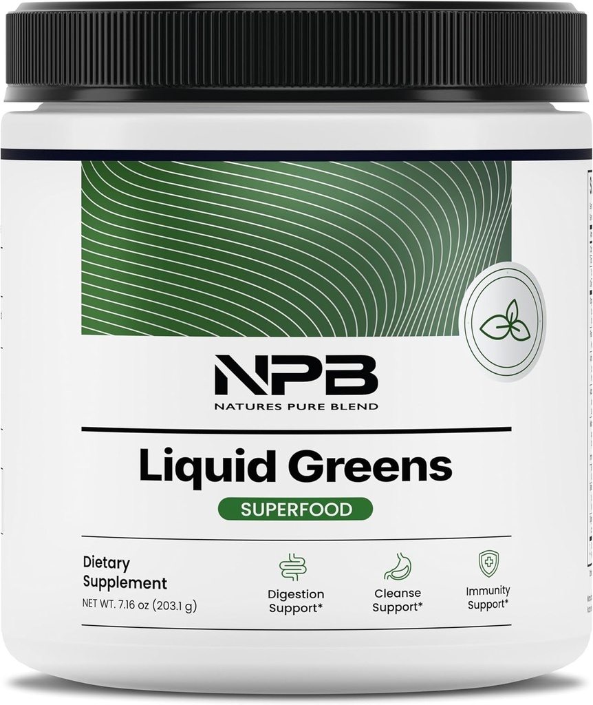 Naturens Pure Blend Super Green Powder - Økologisk Grønne Superfood Powder Kosttilskud til grøn juice & Smoothie - Probiotisk - Drik mix til energi wellness og fordøjelse (Matcha Flavor, 30 Servering)