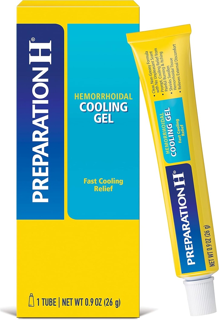 Præparat H Hæmorroid kølergel med Aloe til hurtig discomfort Relief - 0.9 Oz Tube