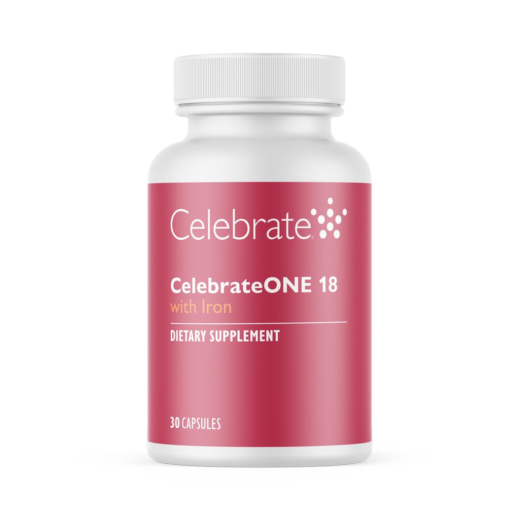 Celebrate Vitamin Celebrateone 18, 18mg Jern - En gang daglig Bariatric Multivitamin, Essential Vitamin & Minerals - Gastric bypass & Sleeve Gastrectomy Supplement (30 kapsler)
