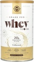 Solgar Grass Fed Whey til Go Protein Powder Unflavored, 11.2 oz - 20g af Grass- Fed Protein fra New Zealand Køer - Great Tasting & mixes Nemt - Understøtter Styrke & Inddrivelse - Non-GMO, 13 Servere