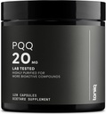 Toniiq 99% + 20mg Supplement - Ultra High Renhed PQQ 20mg Koncentreret Formel - PQQ 20 mg 120 Kapsler - Pyrroloquinolin Quinone Supplement - 1 Kapsel Servering - Vegetariske Kapsler