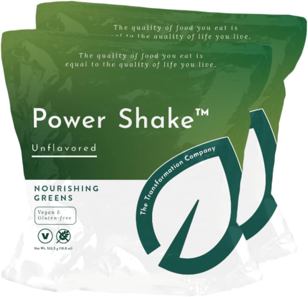 Purium Power Shake - Unflavored - 1065 Bedste - Vegansk Meal Erstatning Powder, Protein, Vitaminer & Minerals - Certificeret USDA Organic, Gluten Free, Kosher - 30 Servere