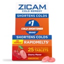 Zicam Cold Remedy Zink Rapidmelts, Cherry Flavor, Homøopatisk, Cold Shortening Medicine, Shortens Cold Varighed, 25 Greve