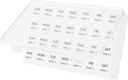 Lifewid Monthly Pill Organizer, 28 Day Pill Box, 4 Uger One Monthly Pill Cases, Store Compartments Medicine Organizer for Vitaminer, Fish Oils, Kosttilskud, Clear