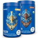BIRDMAN Falcon Vegan Protein Powder Organic, Stevia & Sugar Free, Plant Based, Low Carb, Dairy Free, Keto, Non Whey, Probiotic, Pea Protein Medic124; Combo Pack: Vanilla & Chokolade Flavors - 20 Servere hver