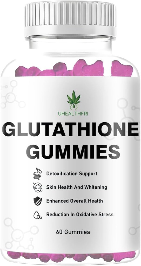 Glutathione Gummies - Skin Whitening Supplement for kvinder & mænd Non- GMO Gluten- Free Glutathione Collagen Gummies for Hår Skin Nails Muscle & Joint (1)
