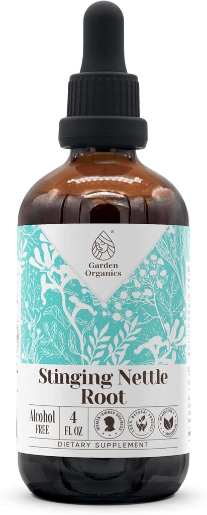 Stinging Nettle Root Alkohol- Free Natural Tincture Extract, Immunsystemet Booster, Flydende dråber Lavet af 100% (4 fl oz)