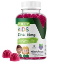 Viteey Zink til børn Gummies, 15mg - immunforsvar - kraftfulde naturlige antioxidant, Kids Zink Vitamin Supplement - Vegan, Gelatine Free, Gluten Free - Tasty Chewable Berry Flavor Gummy