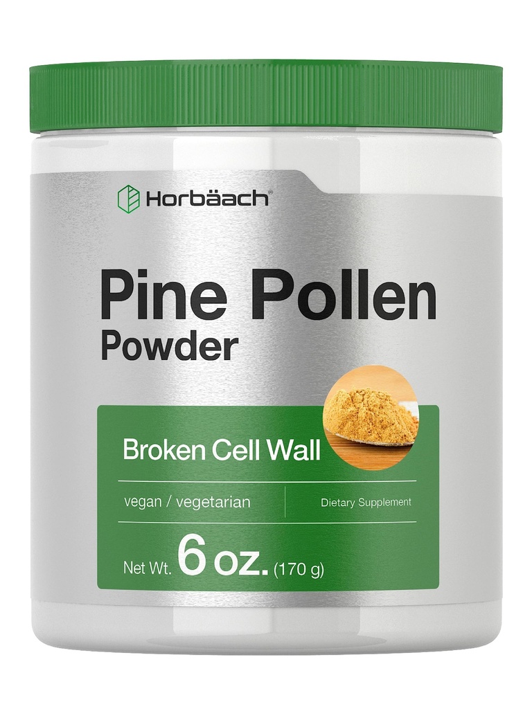 Horbäach Pine Pollen Powder Mex124; 6 Ounce Mex124; Nature 's Superfood Mex124; Non- GMO, Vegetar, Gluten Free Supplement