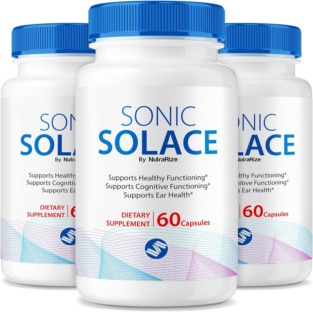 (3 Pack) Sonic Solace - Avanceret formel til at opretholde sund hørelse, Officiel Sonic Solace for Ear Health, Al naturlig støtte til total Well- Being, SonicSolace anmeldelse (180 kapsler)