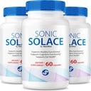(3 Pack) Sonic Solace - Avanceret formel til at opretholde sund hørelse, Officiel Sonic Solace for Ear Health, Al naturlig støtte til total Well- Being, SonicSolace anmeldelse (180 kapsler)
