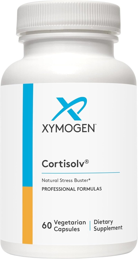 XYMOGEN Cortisolv Cortisol Supplement - Ashwagandha Supplement med L Theanine til støtte sunde Cortisol Niveauer, energi, afspænding og mental Klarhed (60 kapsler)