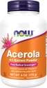 Now Foods Supplements, Acerola 4: 1 Extract Powder, Acerola og Ascorbic Acid, Free Radical Scavenger *, 6 -Ounce