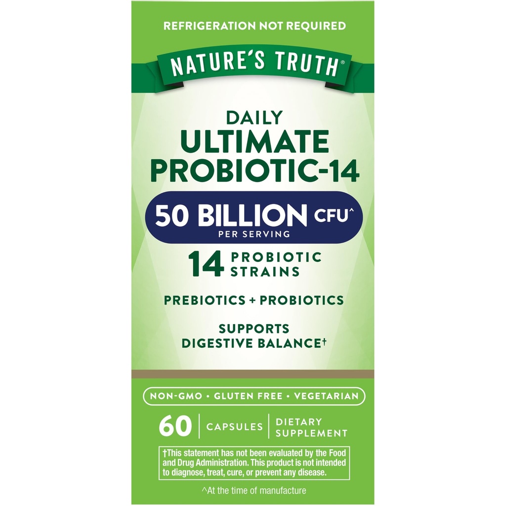 Nature 's Truth Probiotic for Women and Member States 124; 50 Millioner CFU- 124; 14 Probiotiske Strops 124; 60 Capsules 124; Mave Friendly