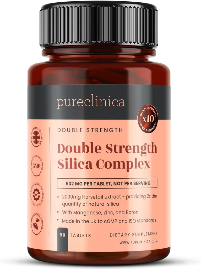 Double Strength Silica Complex - 3 Month Supply! (2000mg Horsetail Extract x 90 Tablets)
