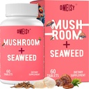 Sublingual Mushroom Complex, 18- 1- Mushroom Supplement, Lions Mane, Reishi, Tyrkiet Tail & Mere - Brain Kosttilskud til hukommelse og fokus, hukommelse Kosttilskud, energi, mad, immunitet, 60 tabletter